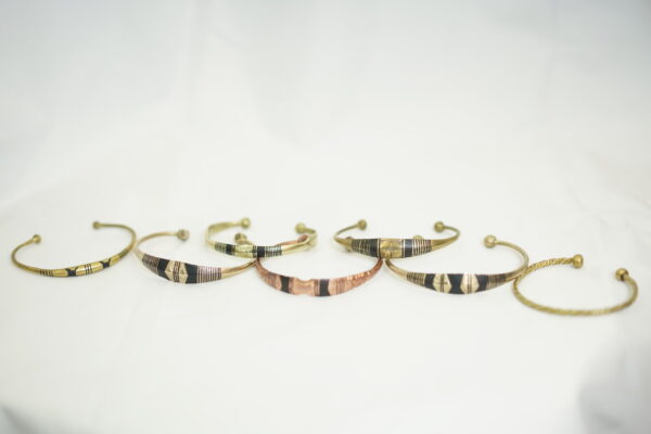 Handcrafted Tuareg Brass & Copper Cuff Bracelets – Tribal Berber Jewelry Set