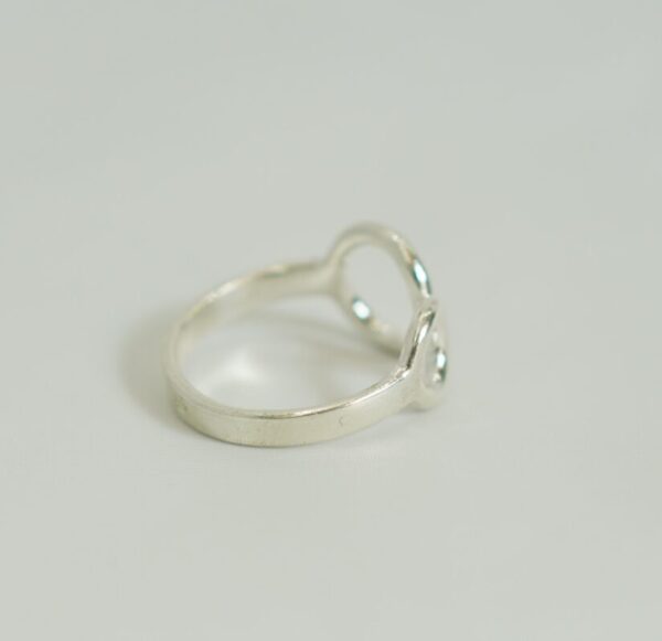 Minimalist Open Circle Sterling Silver Ring – Handmade Adjustable Design