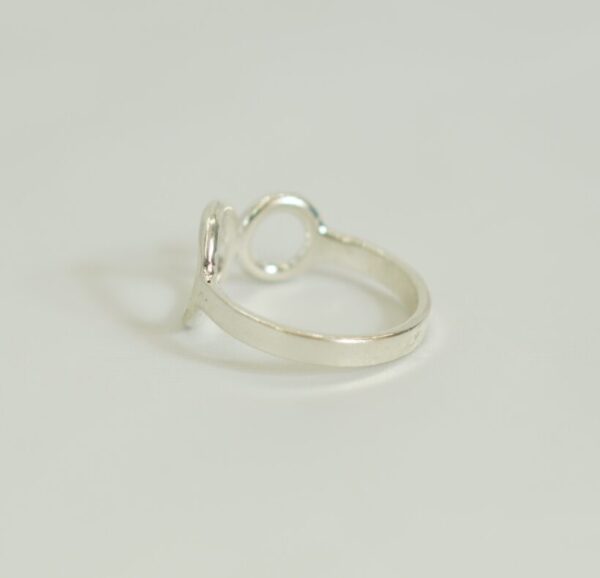 Minimalist Open Circle Sterling Silver Ring – Handmade Adjustable Design