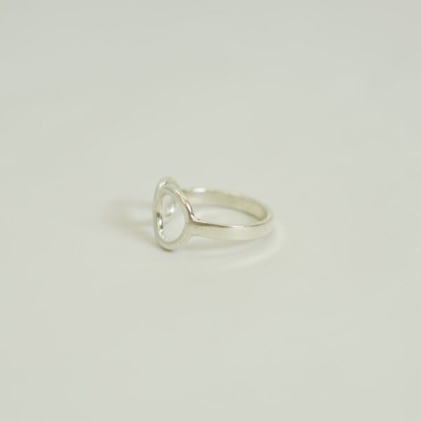 Minimalist Open Circle Sterling Silver Ring – Handmade Adjustable Design