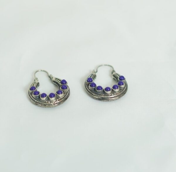 Berber Hoop Earrings – Royal Indigo Charm