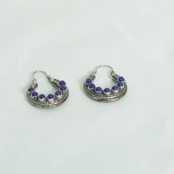 Berber Hoop Earrings – Royal Indigo Charm