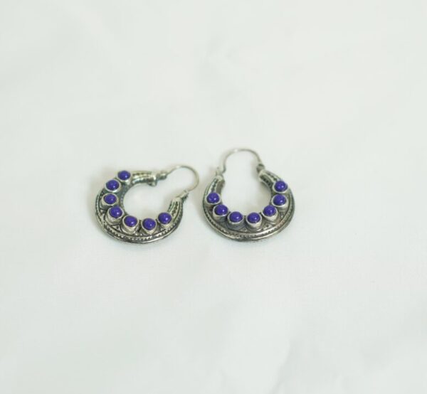 Berber Hoop Earrings – Royal Indigo Charm